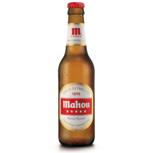 Mahou 5 Star Lager, bottle